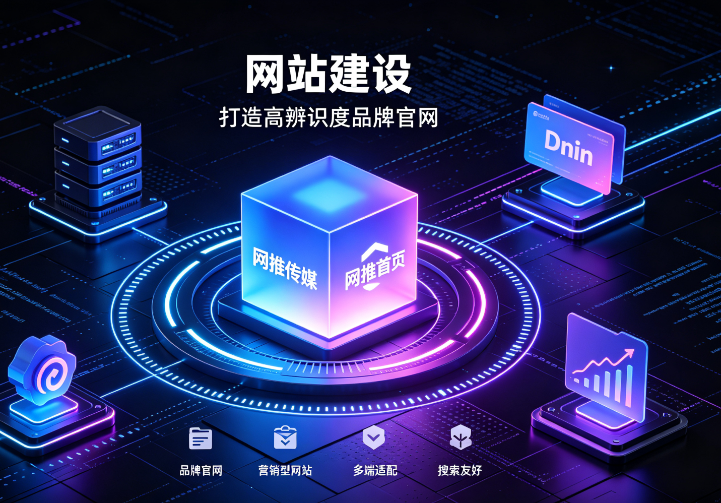 网站建设项目电脑屏幕展示效果图
